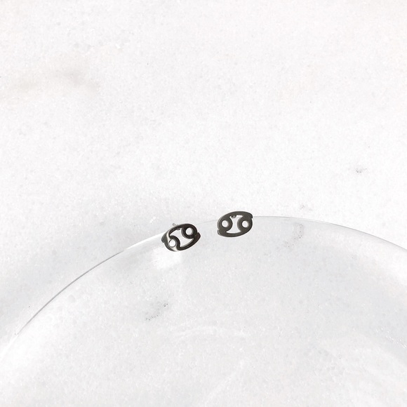 ♋️ Horoscope Stud Earrings - Picture 1 of 10